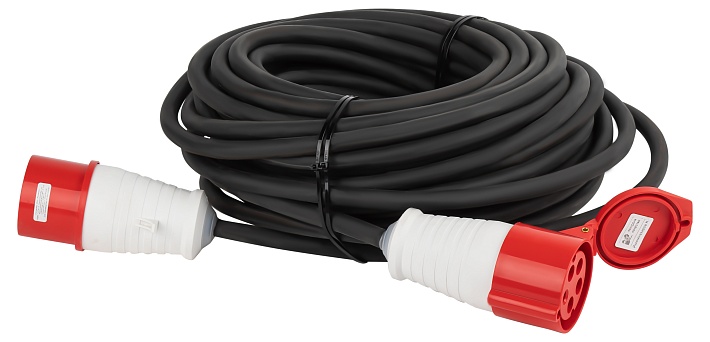 ЭРА Удлинитель силовой IND380-U-1e-5x4-20m-IP44 на 380В в бухте 1 розетка CEE 5P 20м КГ 5х4 32A IP44