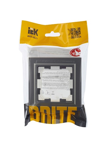IEK BRITE Рамка 1-местная IP44 РУ-1-БрС-44 сталь