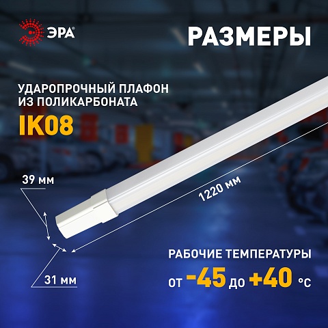 ЭРА Линейный светодиодный светильник SPP-301-36-6K-M 36Вт 6500К IP65 1200 матовый