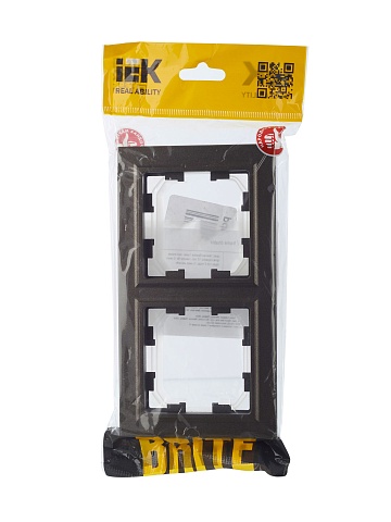 IEK BRITE Рамка 2-местная IP44 РУ-2-БрТБ-44 темная бронза