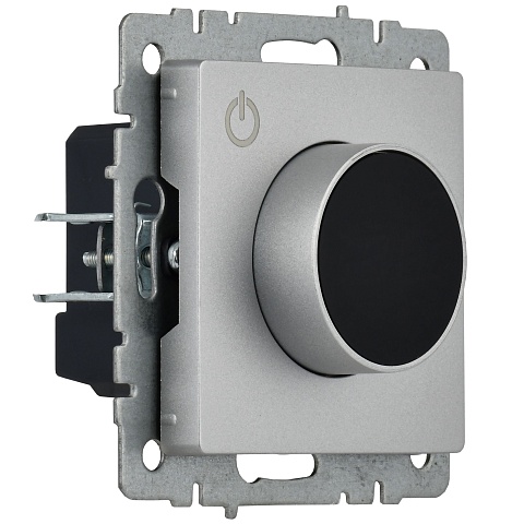 IEK BRITE BASE Алюминий Термостат электронный с инд. ТС10-1-БрА (терморегулятор)