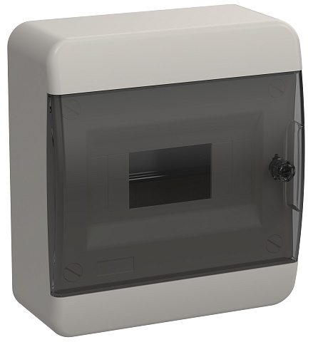 IEK TEKFOR Корпус пласт. ЩРН-П-8 IP41 черн. прозр. дверь