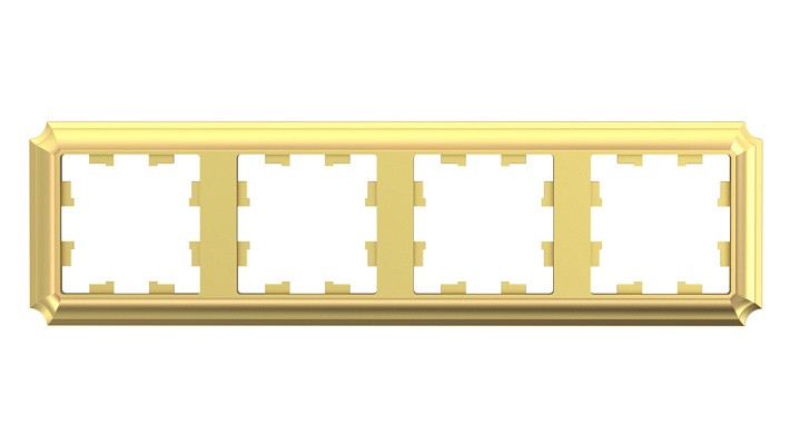 Systeme Electric AtlasDesign Antique 4-постовая РАМКА, универсальная, ЗОЛОТО