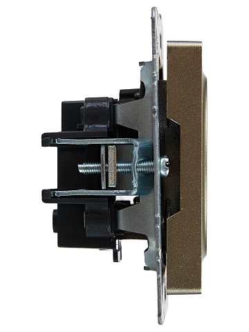 IEK BRITE BASE Шампань Розетка без з/к с з/ш 10А РСш10-2-БрШ