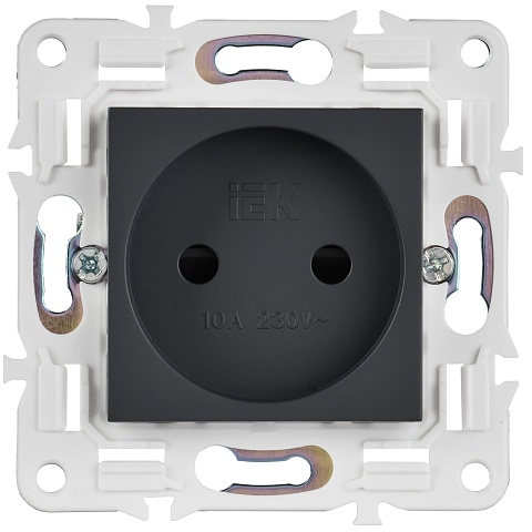 IEK SKANDY Титан Розетка б/з с защитными шторками 10А SK-R01T