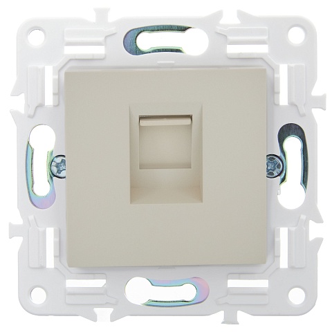 IEK SKANDY Бежевый Розетка компьютерная RJ45 кат.5E SK-K01B