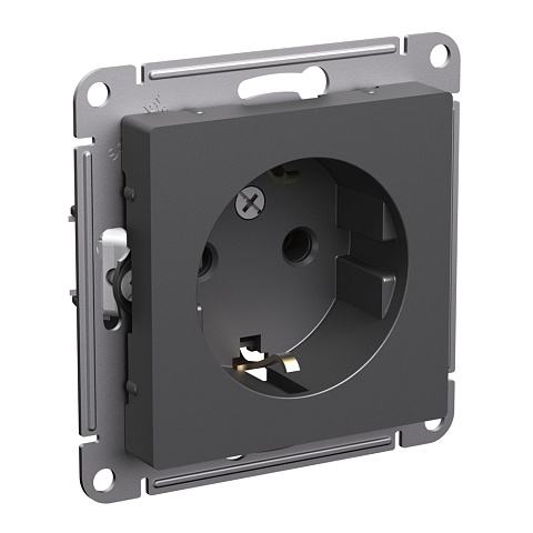 Systeme Electric AtlasDesign Базальт Розетка с/з, 16А, механизм