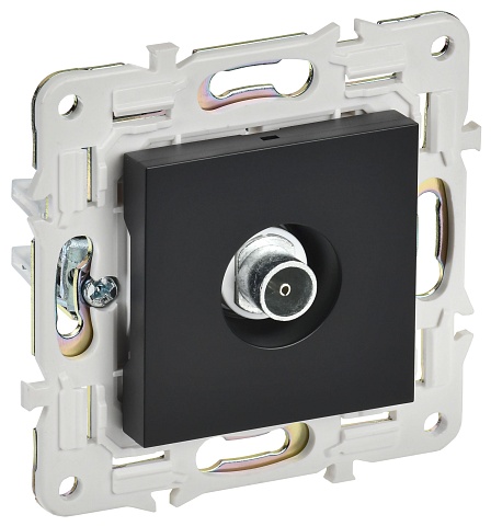 IEK SKANDY Черный Розетка TV оконечная SK-A12Bl