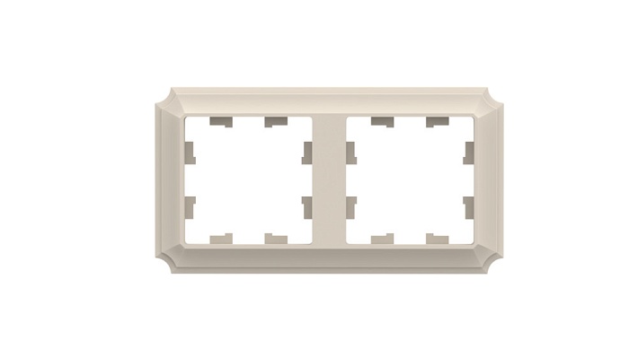 Systeme Electric AtlasDesign Antique 2-постовая РАМКА, универсальная, БЕЖЕВЫЙ