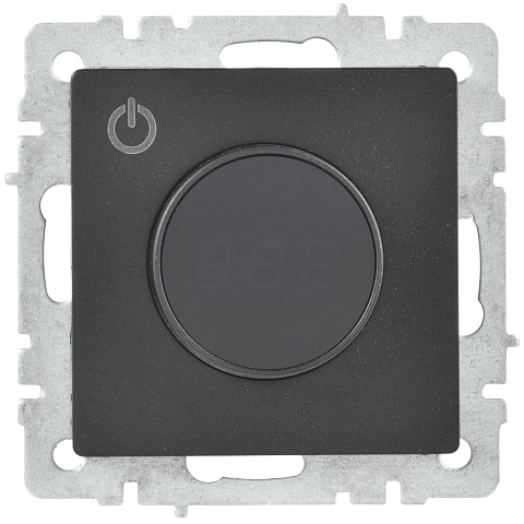 IEK BRITE BASE Черный Термостат электронный с инд. ТС10-1-БрЧ (терморегулятор)