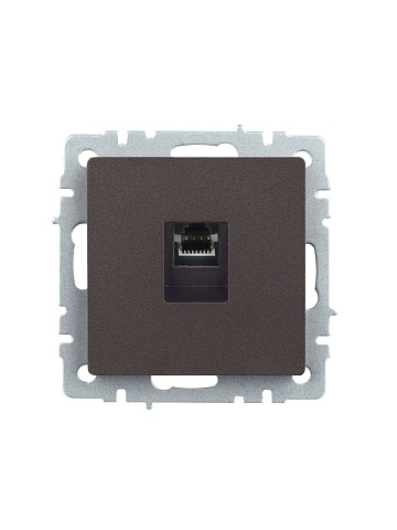 IEK BRITE Розетка компьютерная RJ45 кат.5E РК10-БрТБ темная бронза