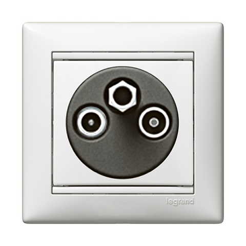 Legrand Valena Бел Розетка TV- FM-SAT единственная 5-2400 МГц 1,5 дБ