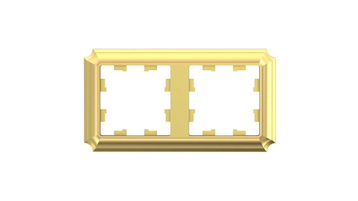 Systeme Electric AtlasDesign Antique 2-постовая РАМКА, универсальная, ЗОЛОТО