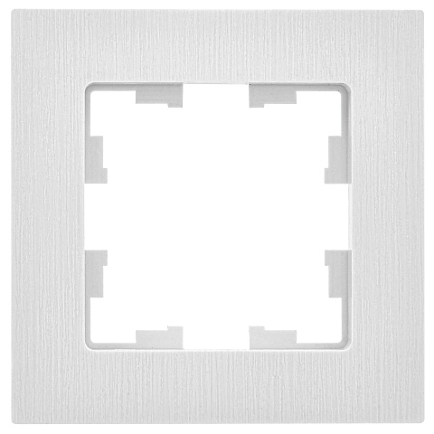 IEK BRITE DECOR Белый рифленый Рамка 1-м РУ-1-Бр