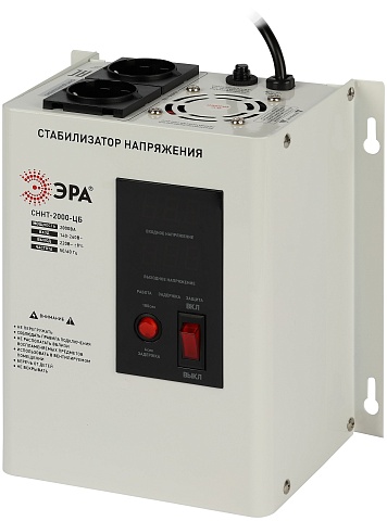 ЭРА Стабилизатор напряжения СННТ-2000-ЦБ настенный ц.д. 140-260В/220/В 2000ВА белый