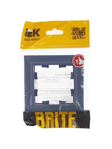 IEK BRITE Рамка 1-местная РУ-1-БрМ маренго
