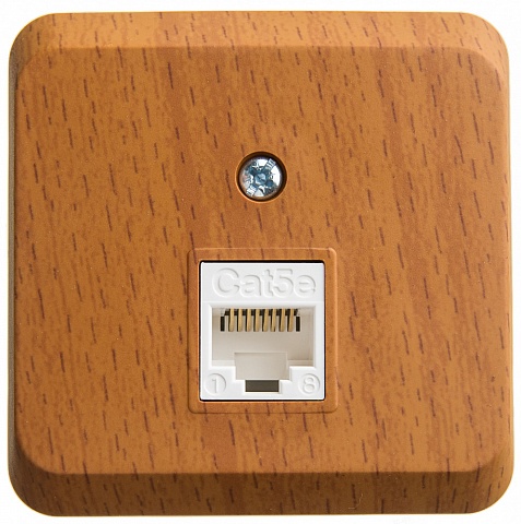 SE Этюд наруж Бук Розетка компьютерная RJ45 кат.5E